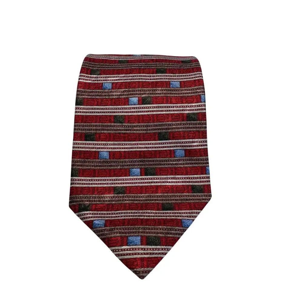 Nordstrom Silk Necktie, Striped Geometric Pattern, Men's Accessory